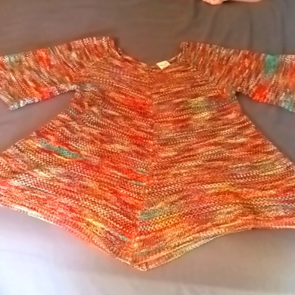 Rainbow crochet top